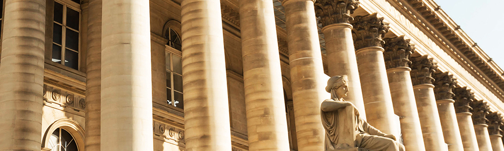 The Bourse of Paris, France.