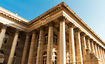 The Bourse of Paris, France.